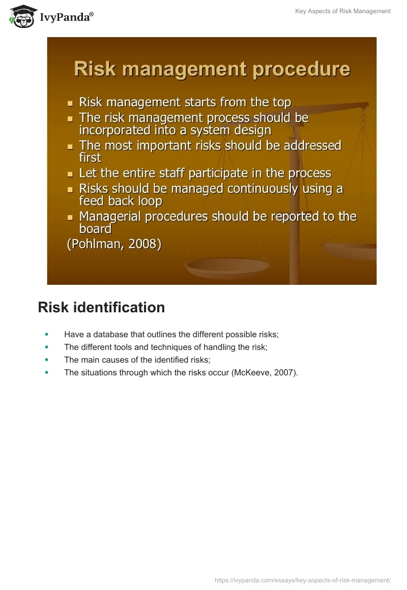 Key Aspects of Risk Management. Page 3