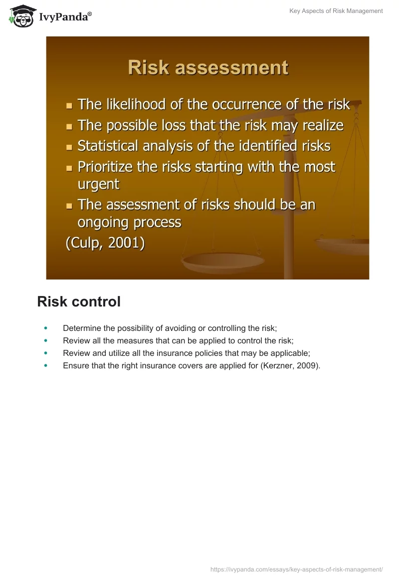 Key Aspects of Risk Management. Page 5