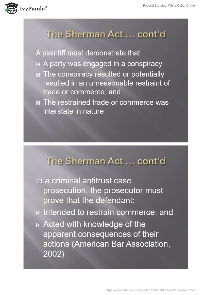 Federal Statutes: White-Collar Crime. Page 3