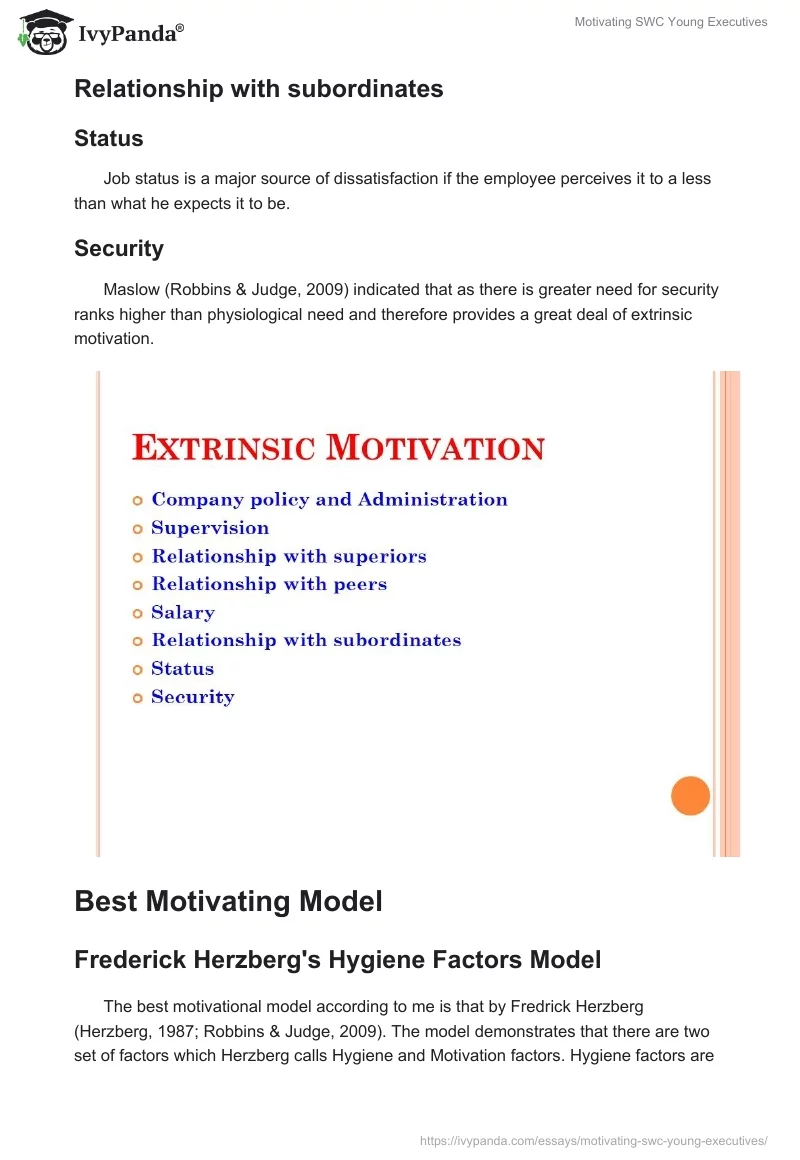 Motivating SWC Young Executives. Page 4