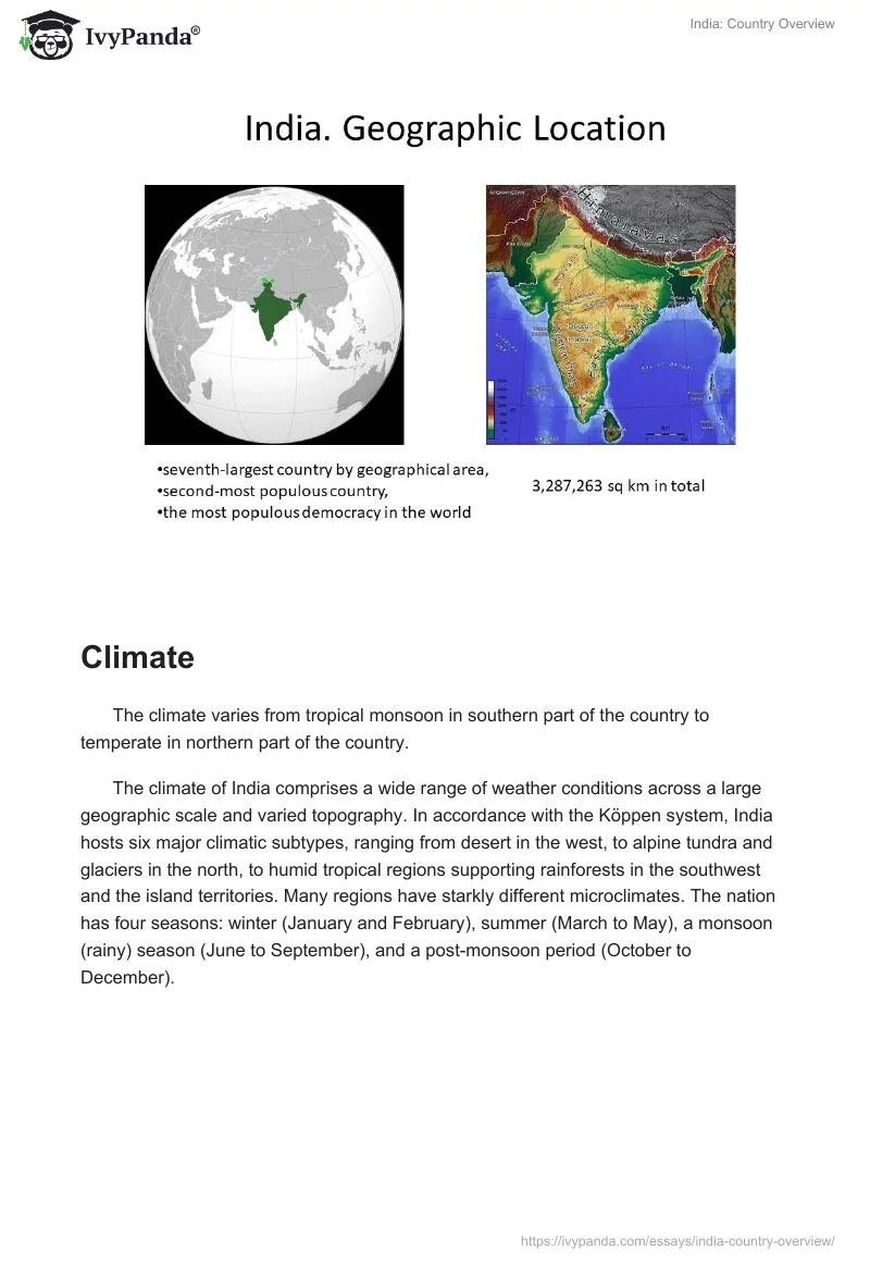 India: Country Overview. Page 2