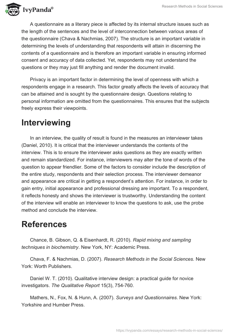 Research Methods in Social Sciences. Page 2