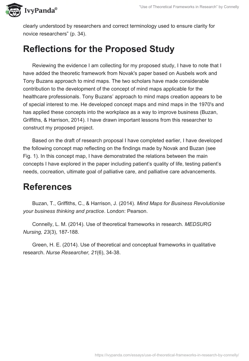 “Use of Theoretical Frameworks in Research” by Connelly. Page 2