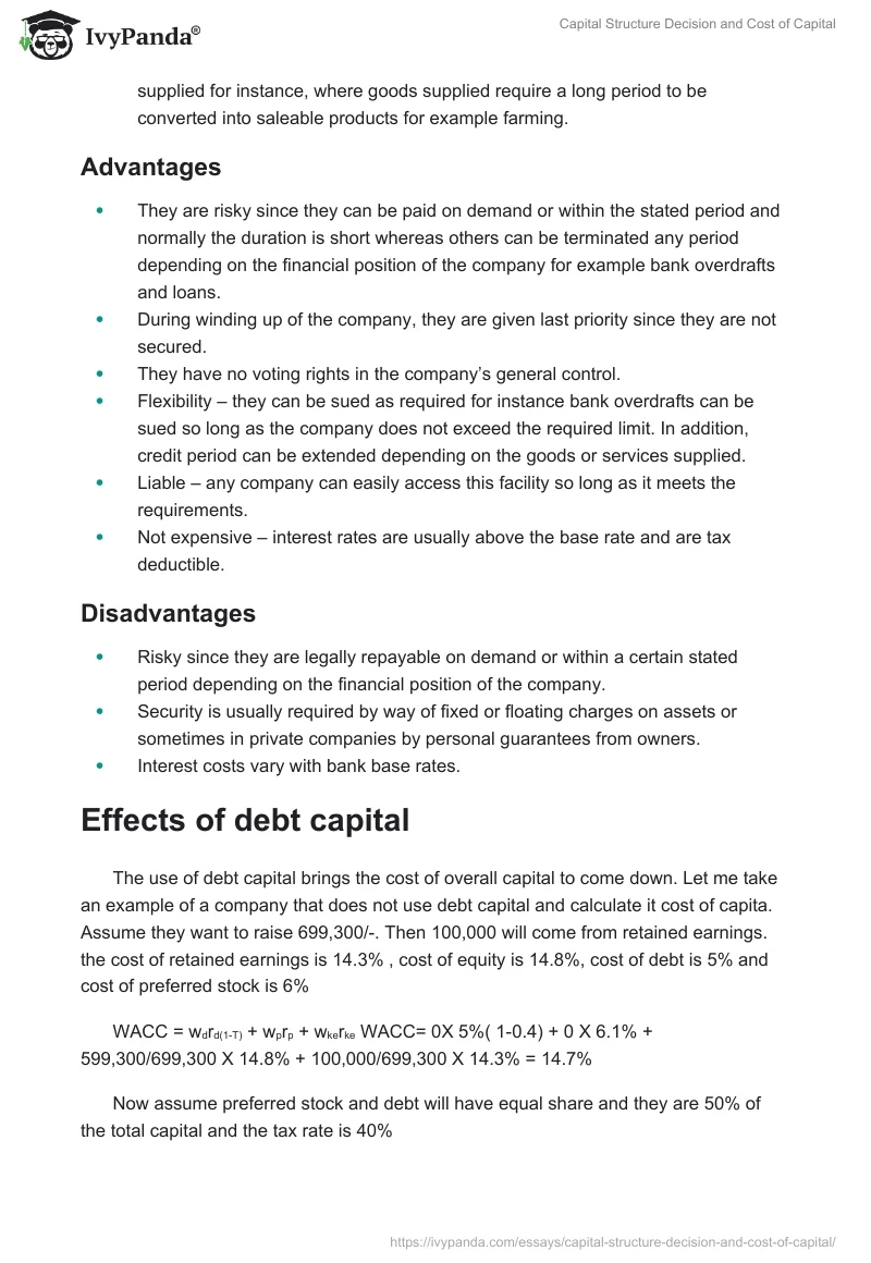 Capital Structure Decision and Cost of Capital. Page 3