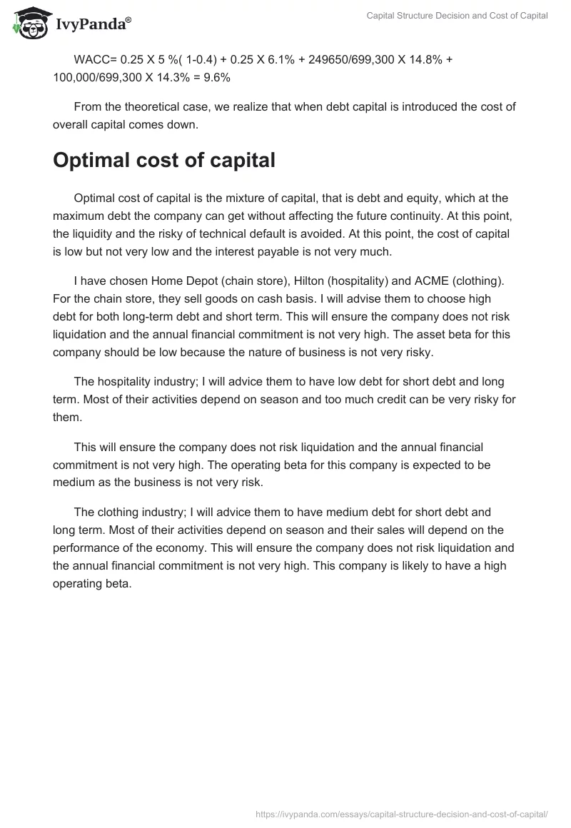 Capital Structure Decision and Cost of Capital. Page 4