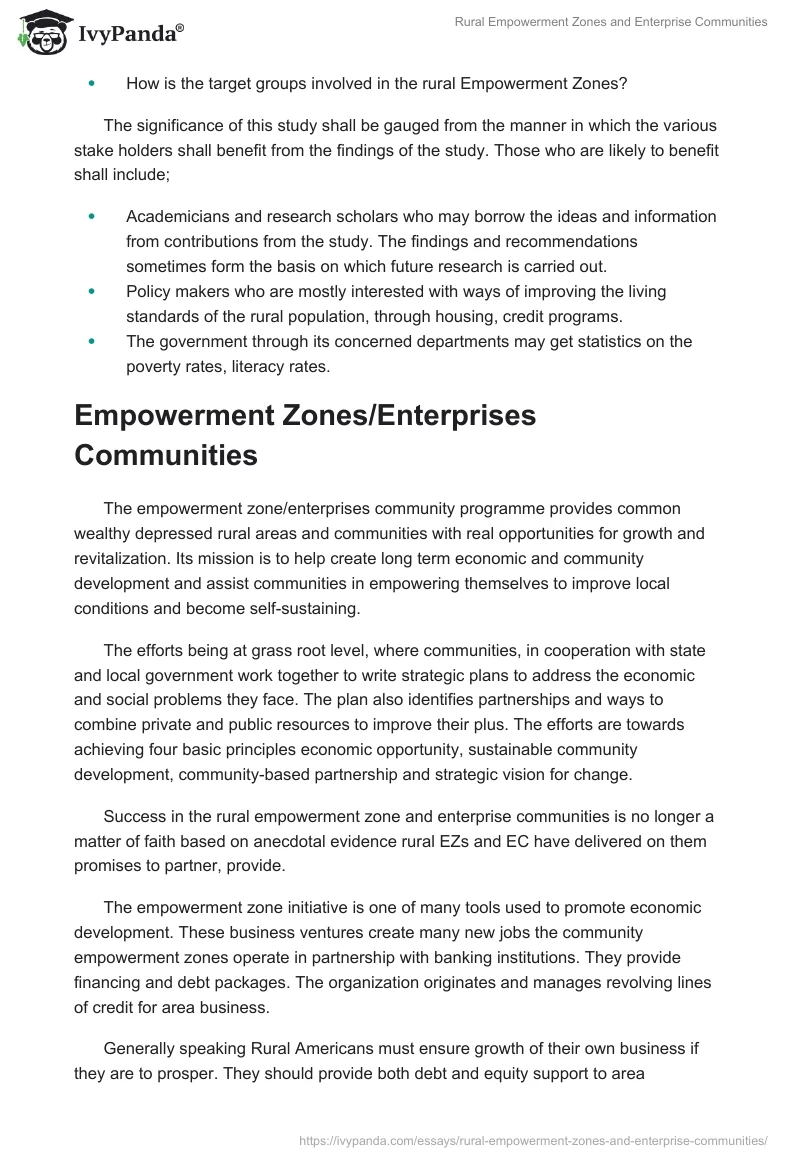 Rural Empowerment Zones and Enterprise Communities. Page 2