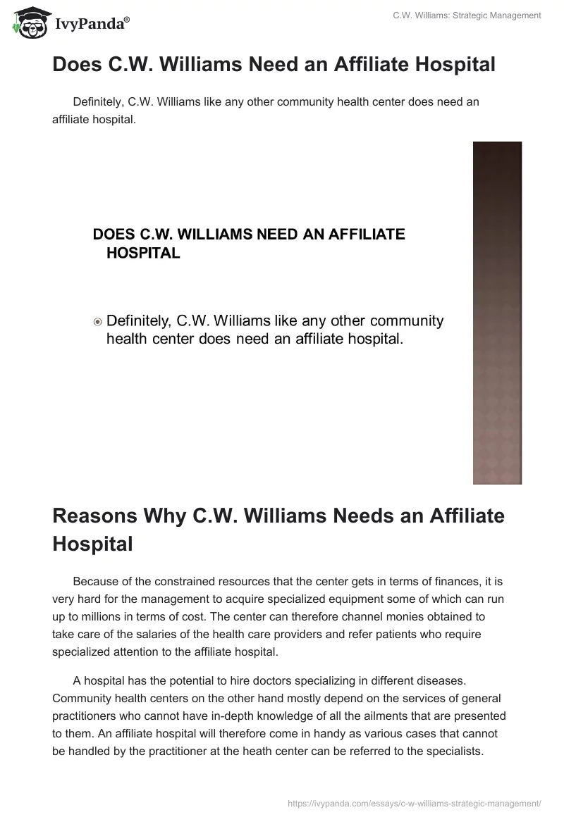 C.W. Williams: Strategic Management. Page 5
