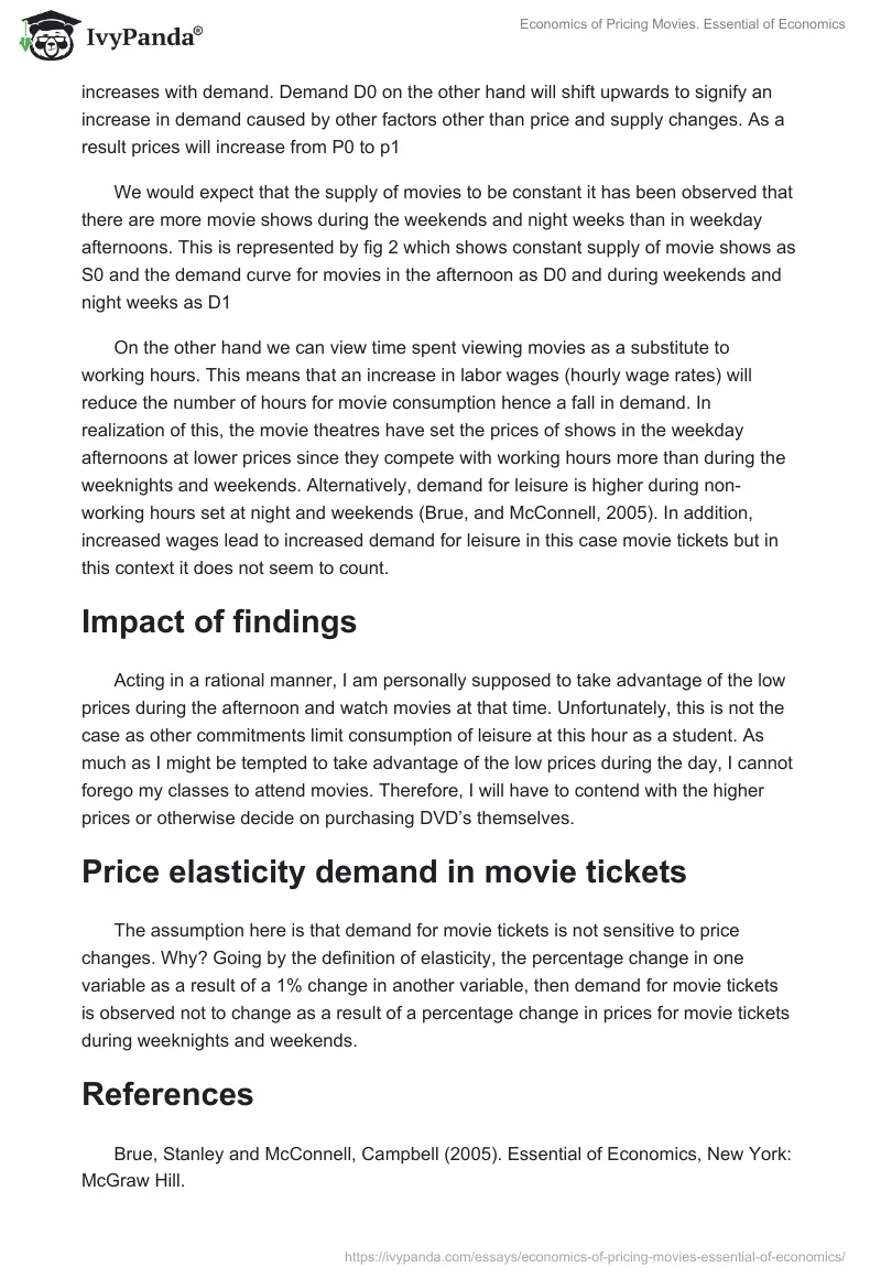 Economics of Pricing Movies. Essential of Economics. Page 4