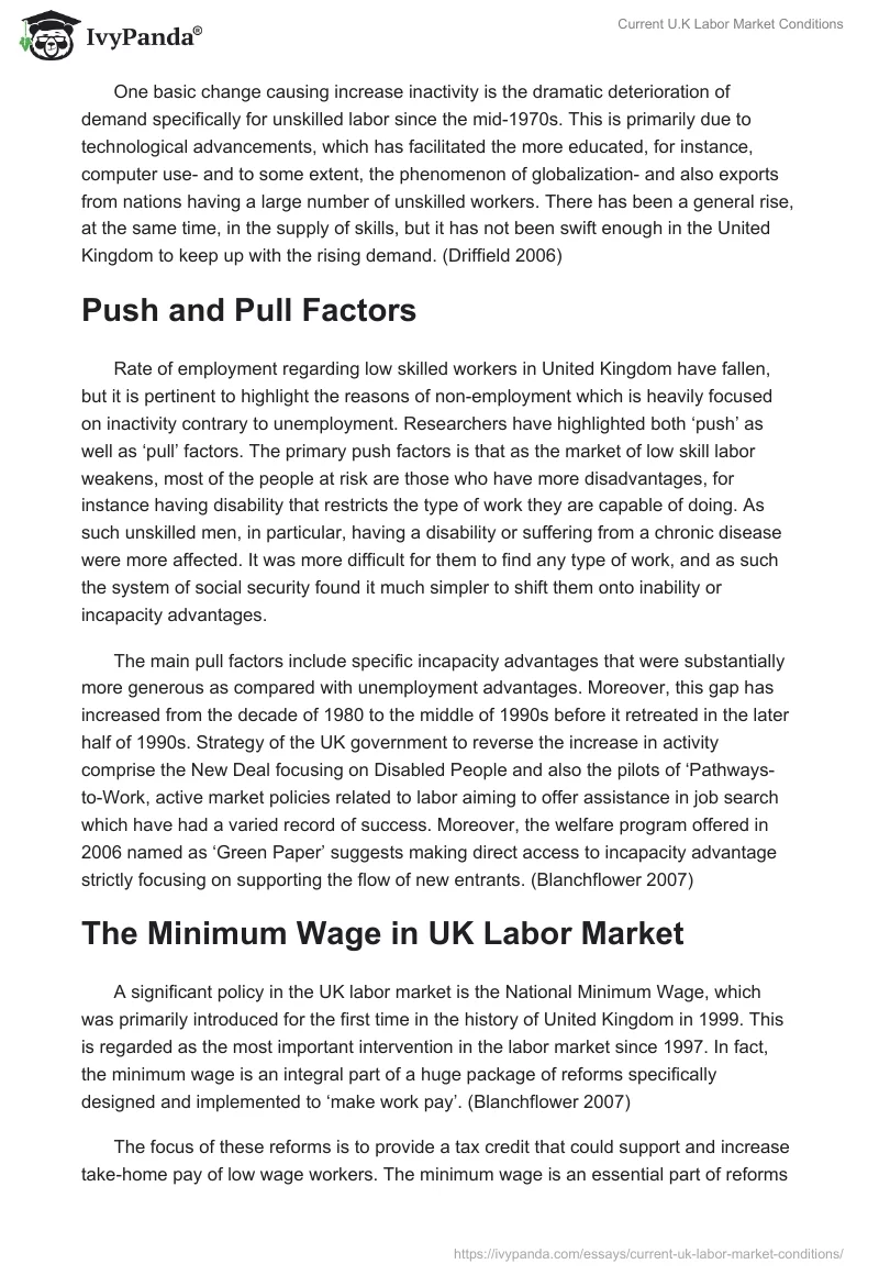 Current U.K Labor Market Conditions. Page 3