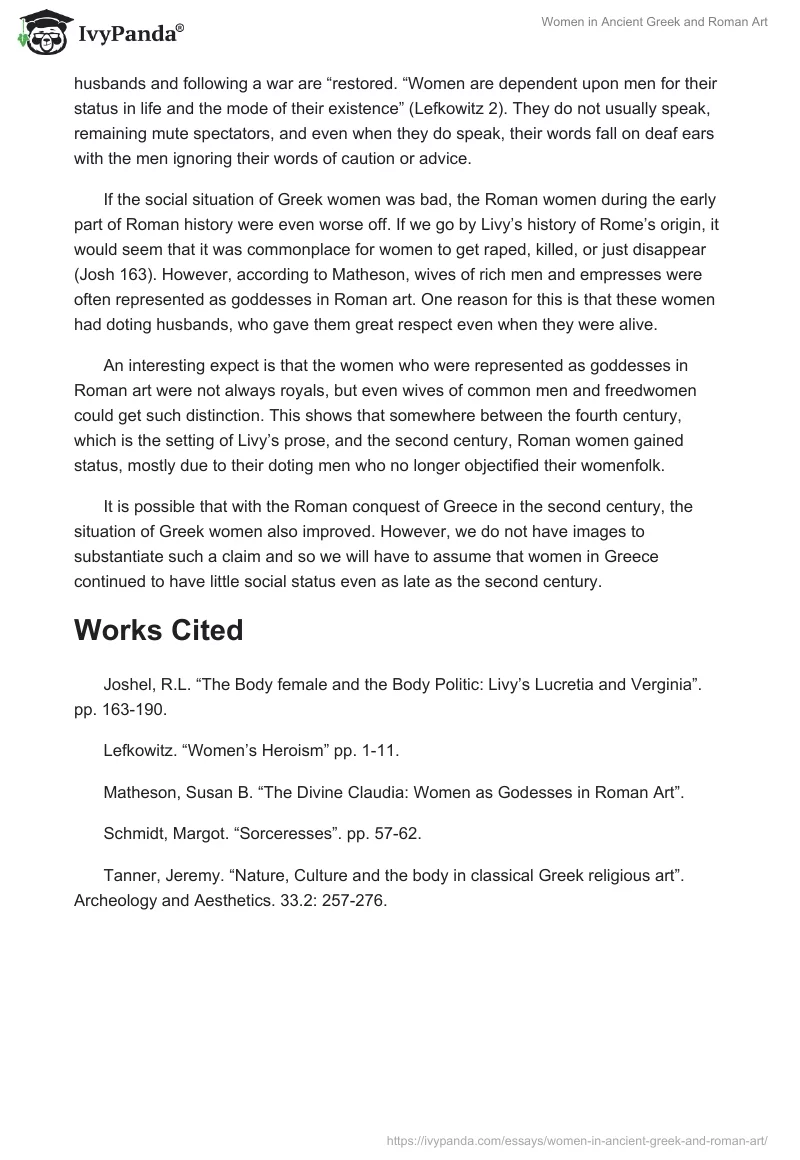 Women in Ancient Greek and Roman Art. Page 2