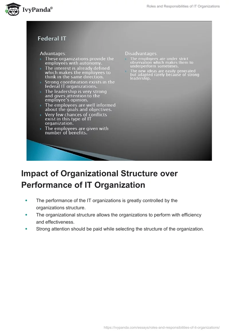 Roles and Responsibilities of IT Organizations. Page 5