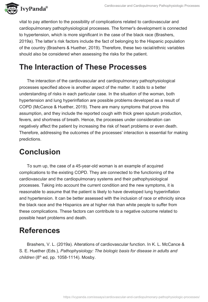 Cardiovascular and Cardiopulmonary Pathophysiologic Processes. Page 2