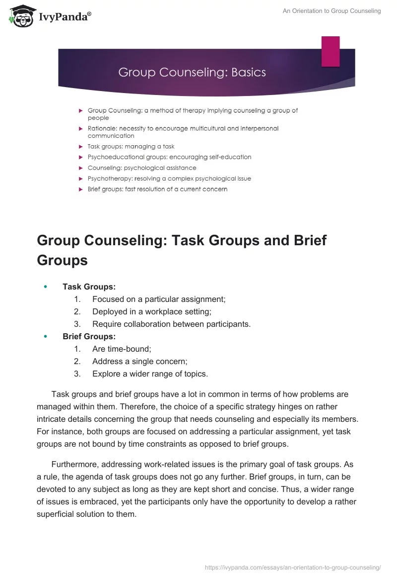 An Orientation to Group Counseling. Page 2
