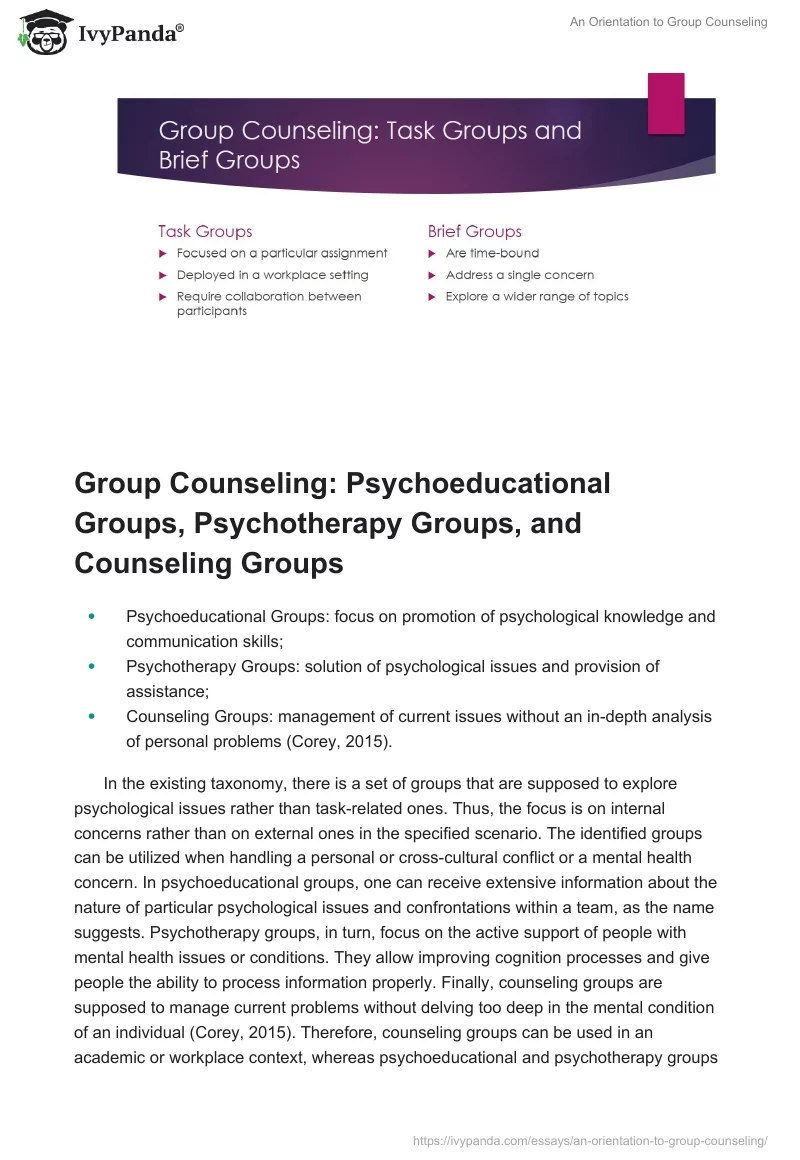 An Orientation to Group Counseling. Page 3