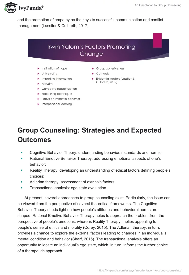 An Orientation to Group Counseling. Page 5
