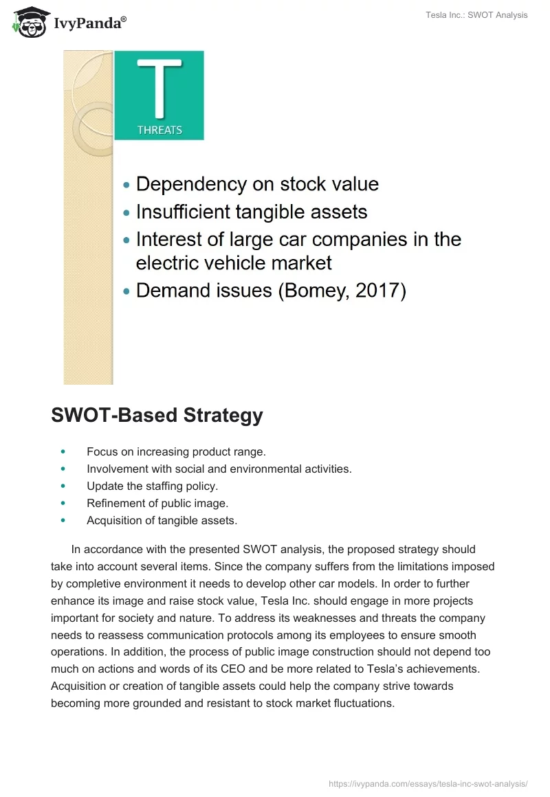 Tesla Inc.: SWOT Analysis. Page 5