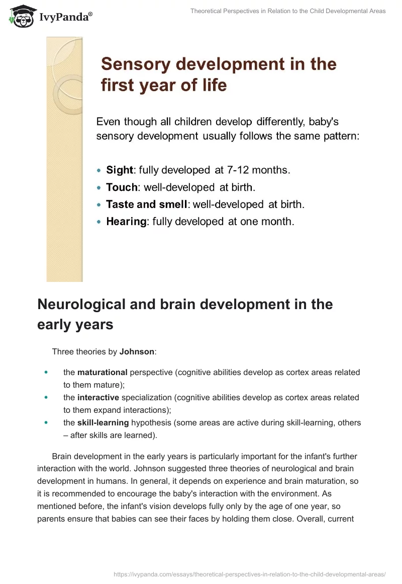 Theoretical Perspectives in Relation to the Child Developmental Areas. Page 2