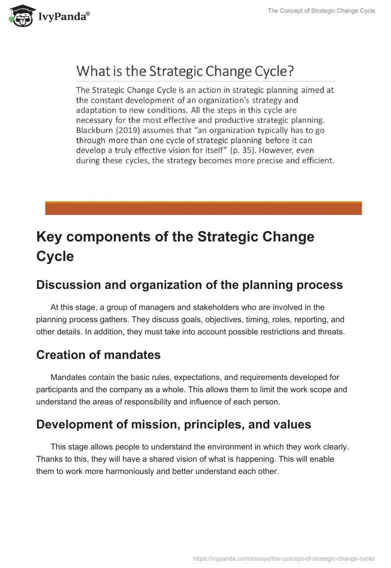 The Concept of Strategic Change Cycle. Page 2