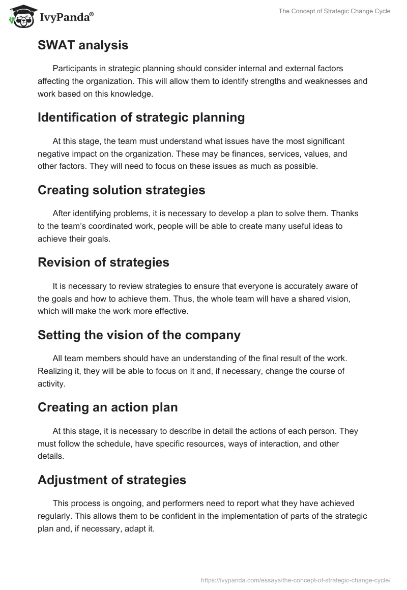 The Concept of Strategic Change Cycle. Page 3