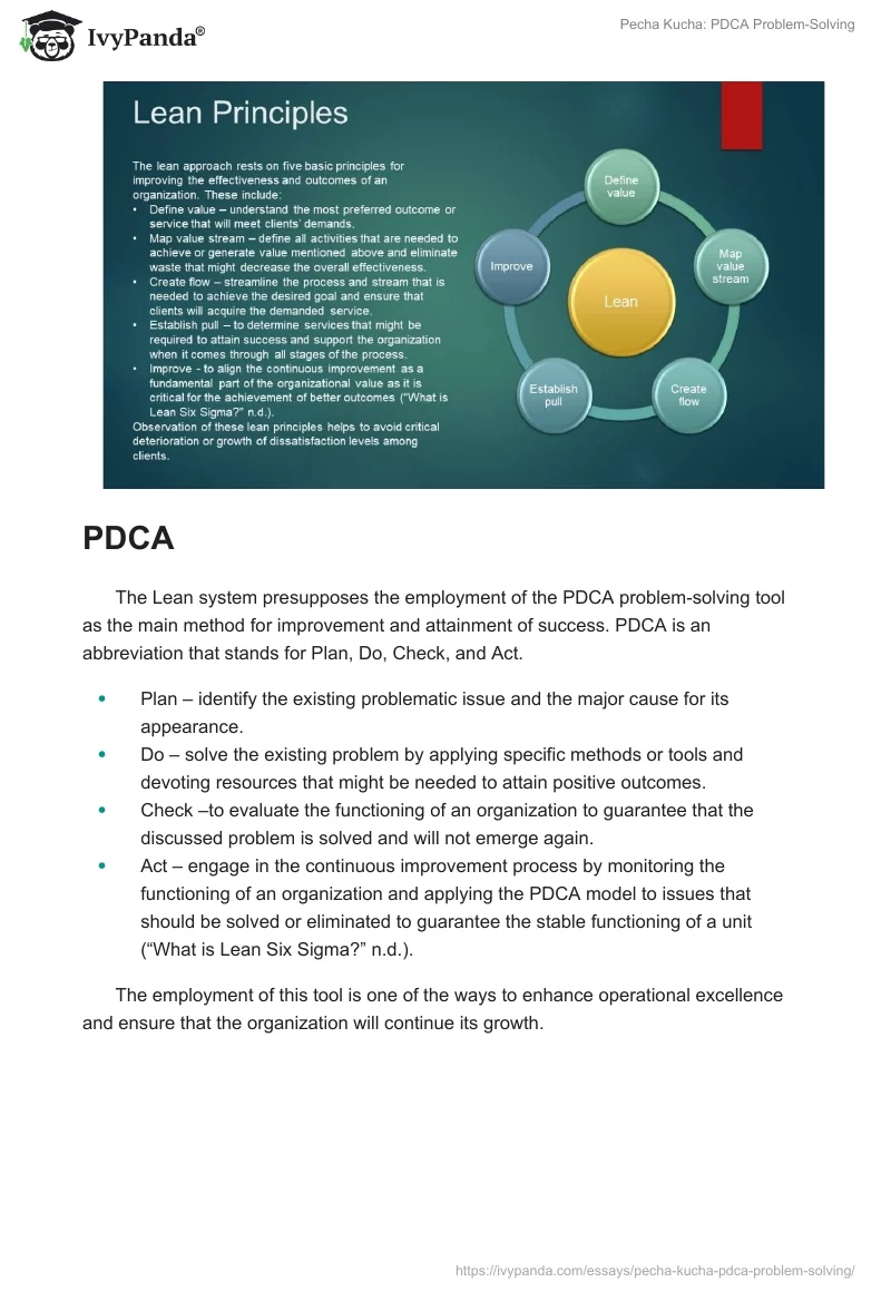 Pecha Kucha: PDCA Problem-Solving. Page 5