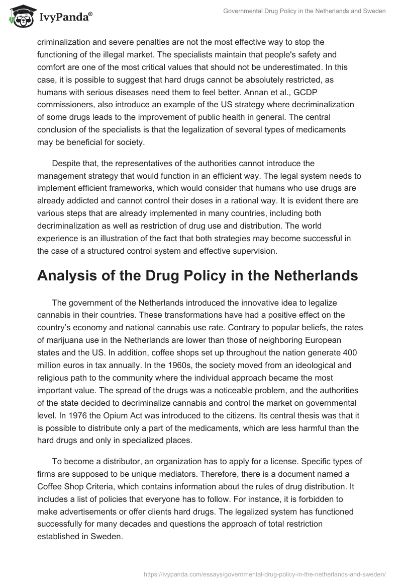 Governmental Drug Policy in the Netherlands and Sweden. Page 2