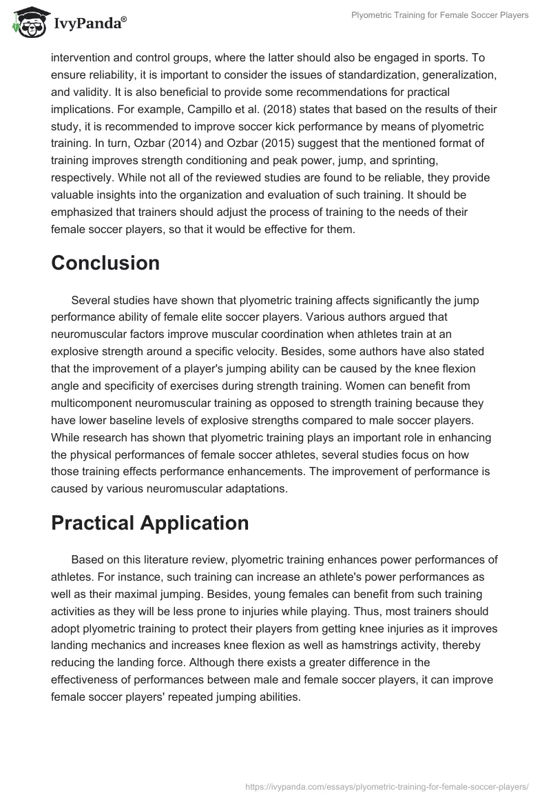 Plyometric Training for Female Soccer Players. Page 5