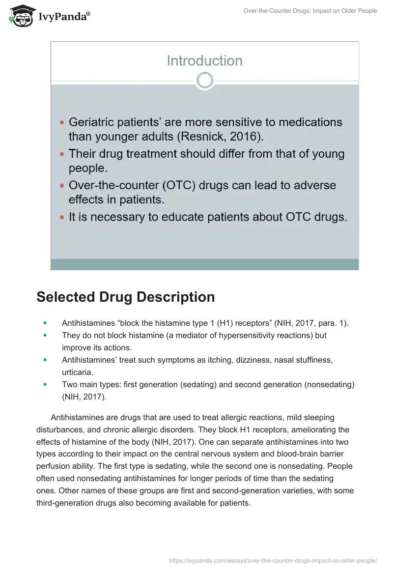 Over-the-Counter Drugs: Impact on Older People. Page 2