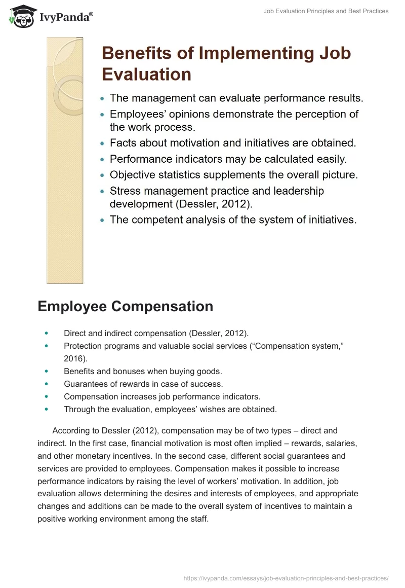 Job Evaluation Principles and Best Practices. Page 4