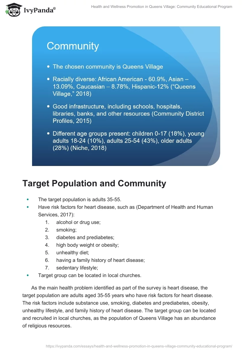 Health and Wellness Promotion in Queens Village: Community Educational Program. Page 3