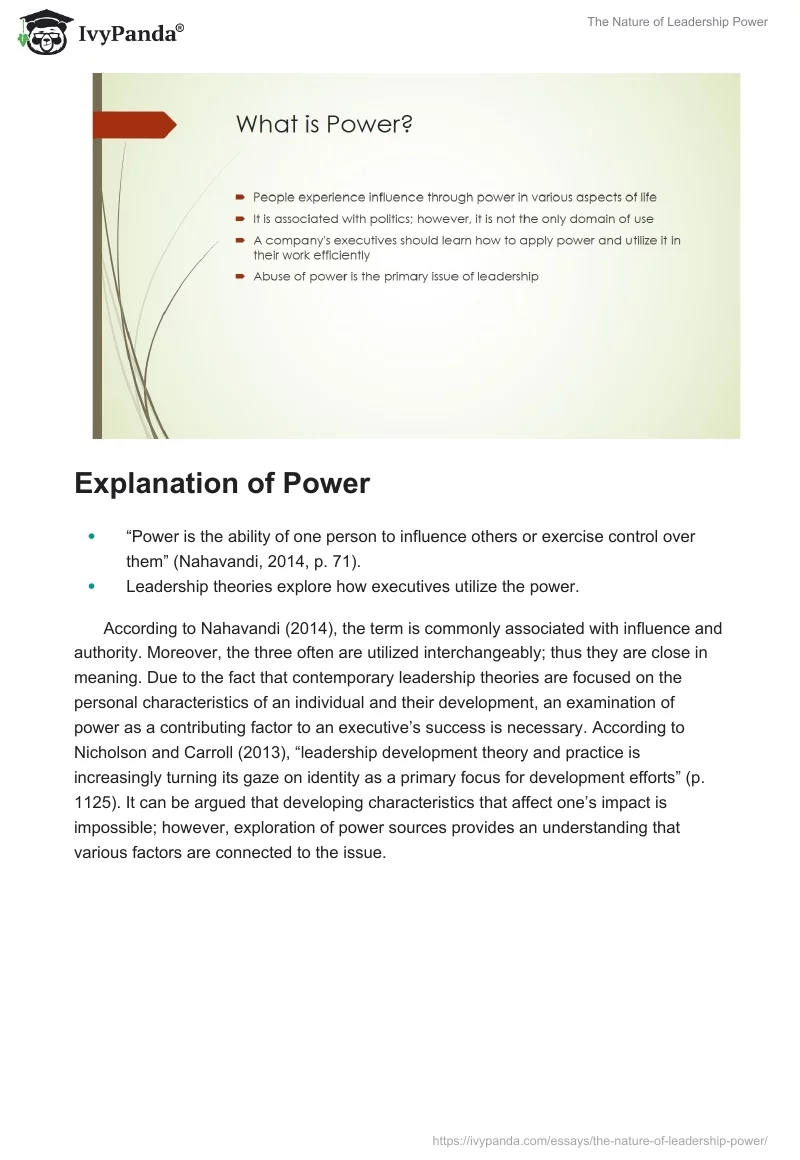 The Nature of Leadership Power. Page 2