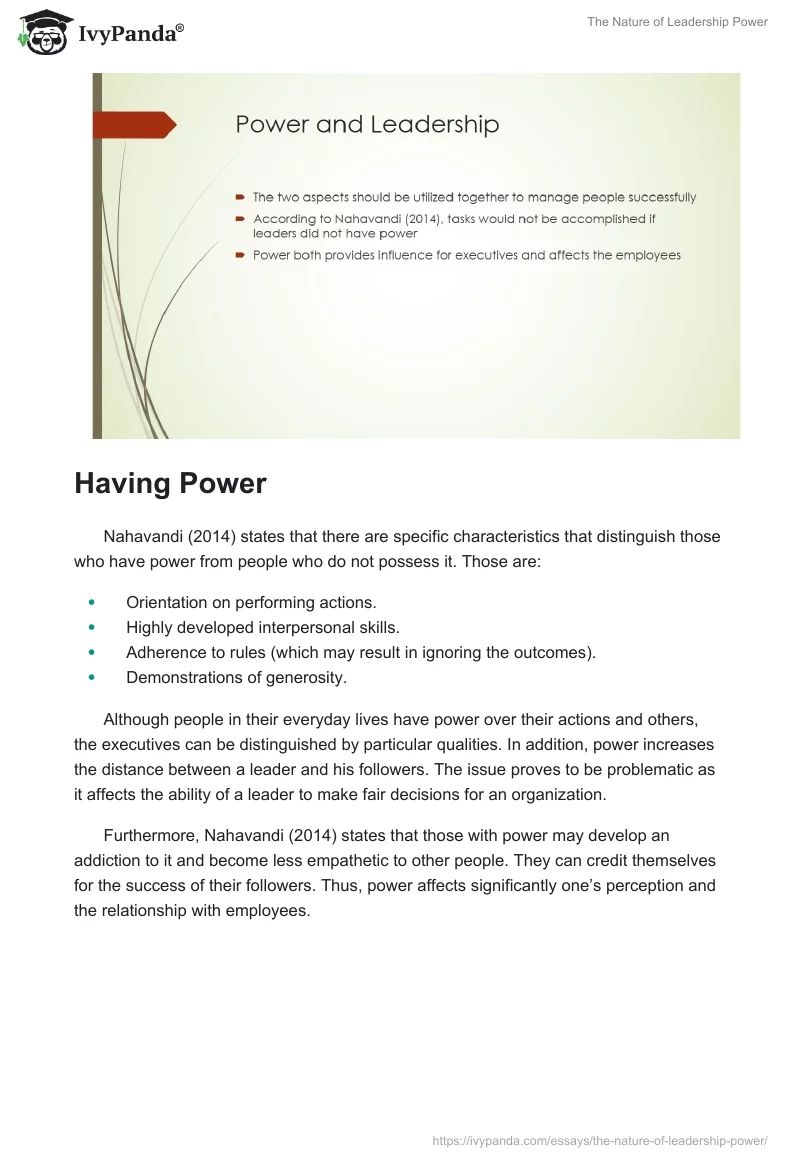 The Nature of Leadership Power. Page 4