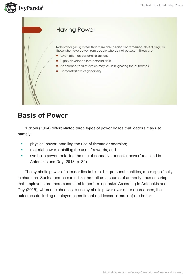 The Nature of Leadership Power. Page 5