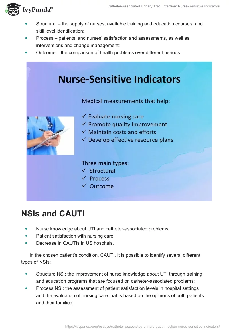 Catheter-Associated Urinary Tract Infection: Nurse-Sensitive Indicators. Page 3