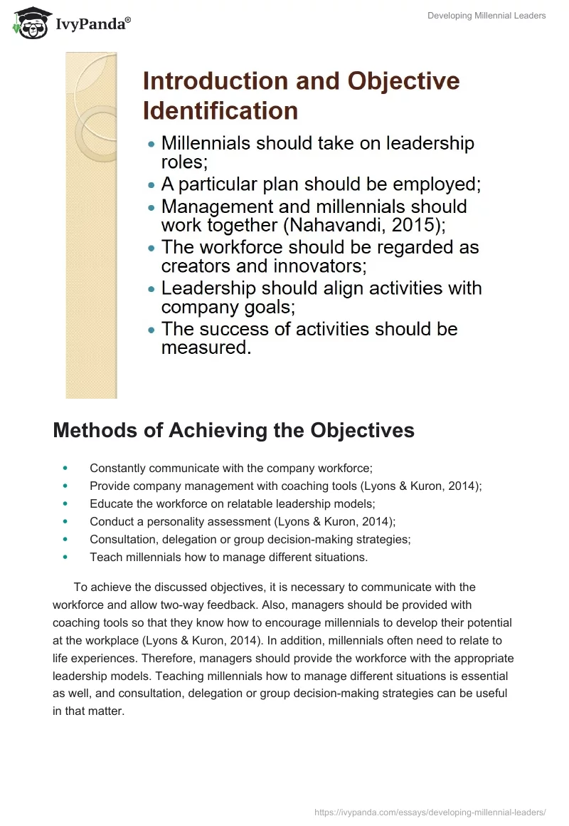 Developing Millennial Leaders. Page 2