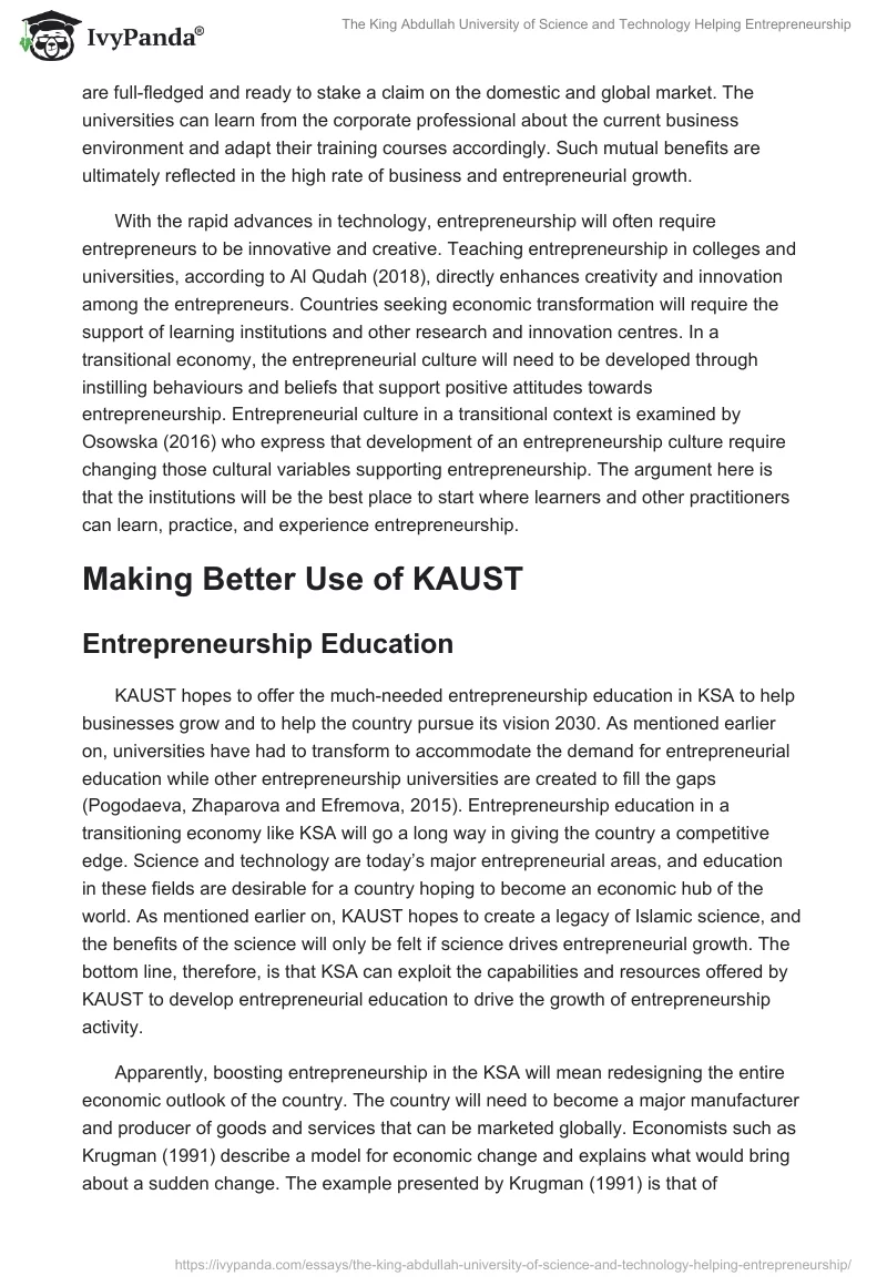 The King Abdullah University of Science and Technology Helping Entrepreneurship. Page 3
