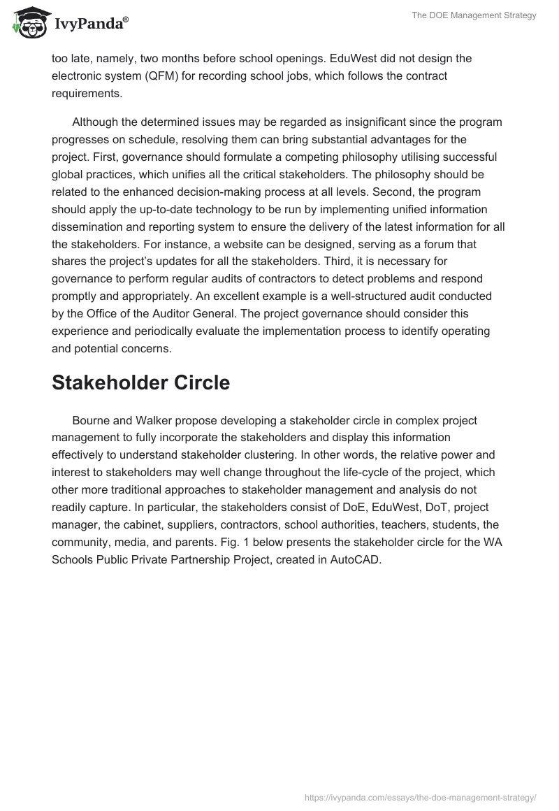 The DOE Management Strategy. Page 2