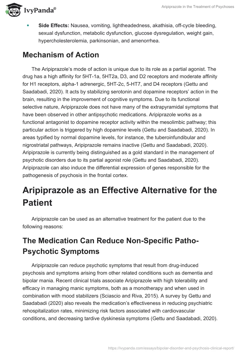 Aripiprazole in the Treatment of Psychoses. Page 5