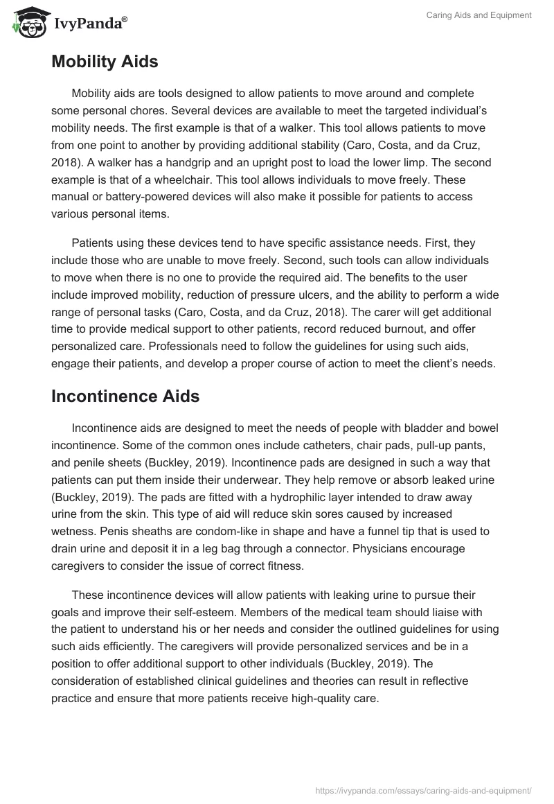 Caring Aids and Equipment. Page 2