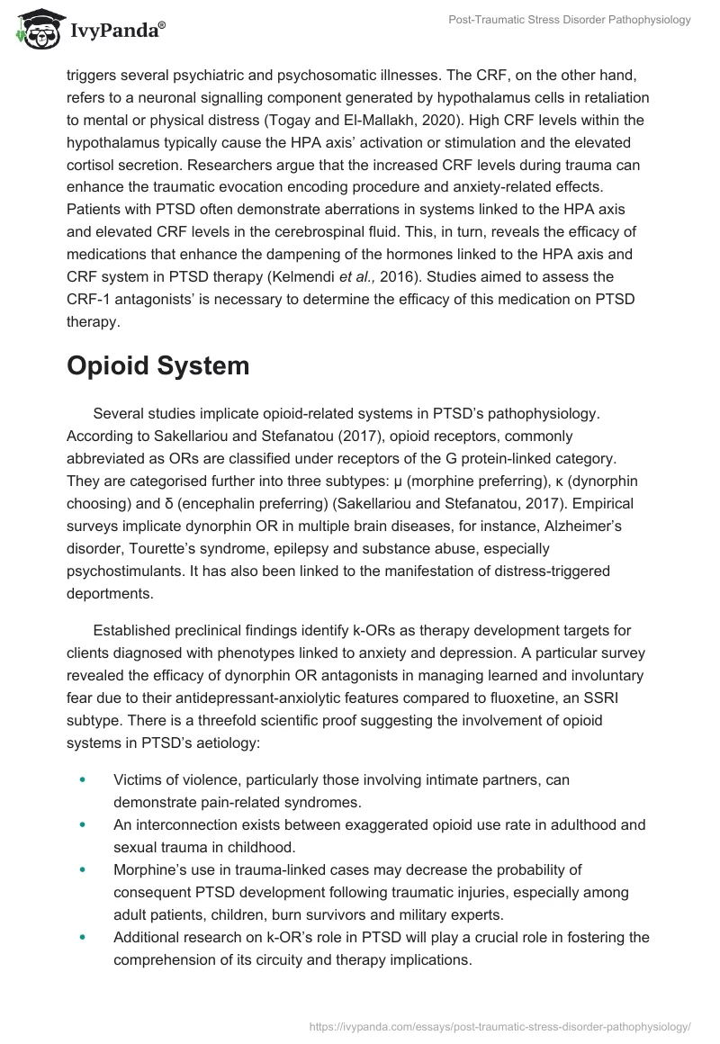 Post-Traumatic Stress Disorder Pathophysiology. Page 4
