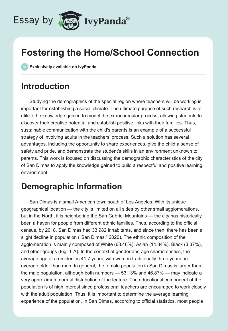 Fostering the Home/School Connection. Page 1