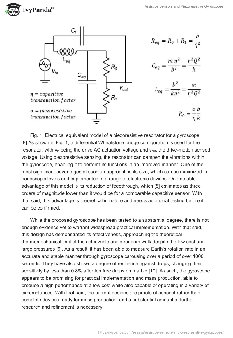 Resistive Sensors and Piezoresistive Gyroscopes. Page 3