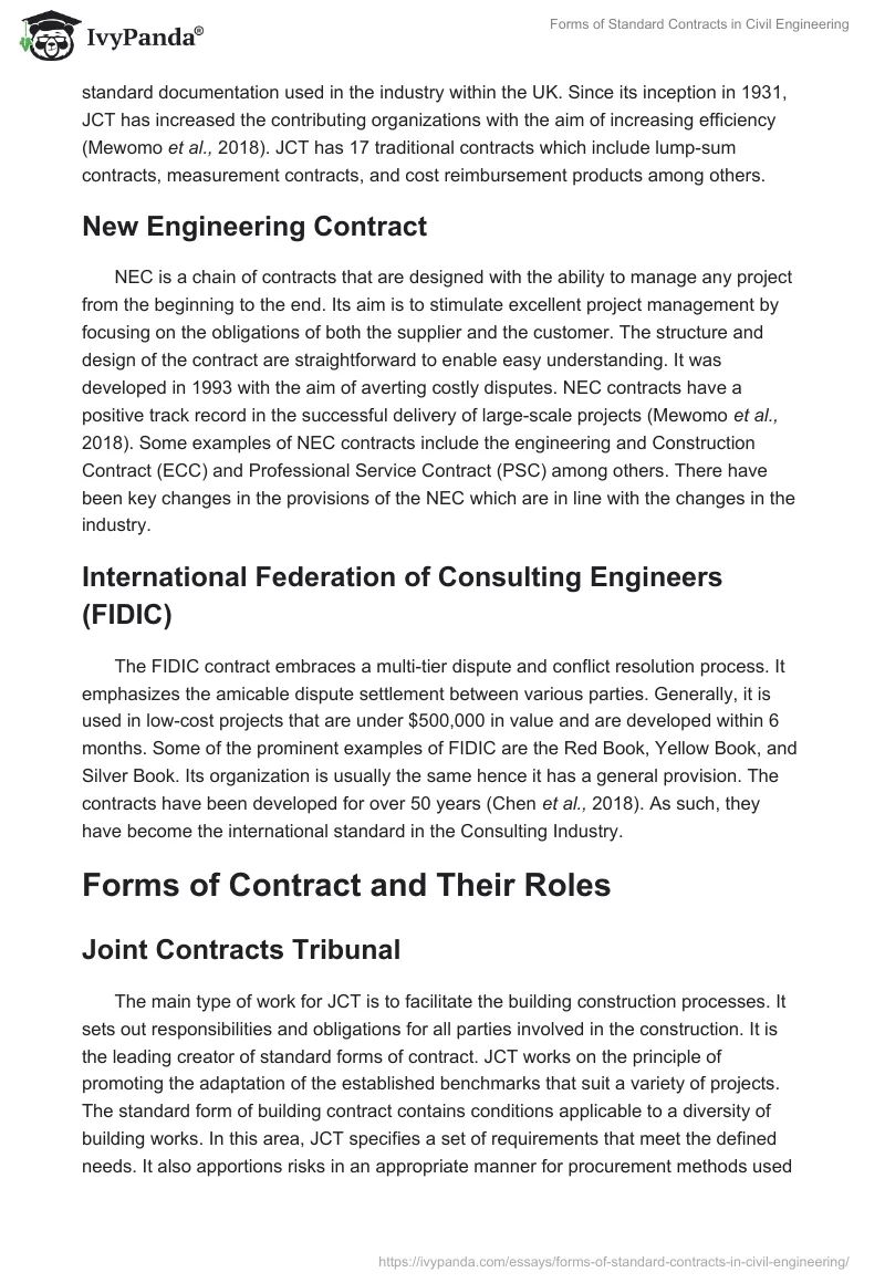 Forms of Standard Contracts in Civil Engineering. Page 2