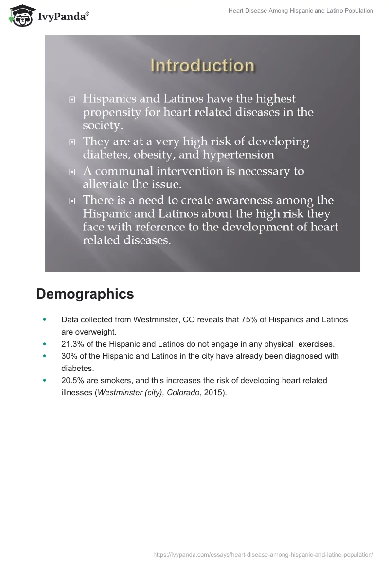 Heart Disease Among Hispanic and Latino Population. Page 2