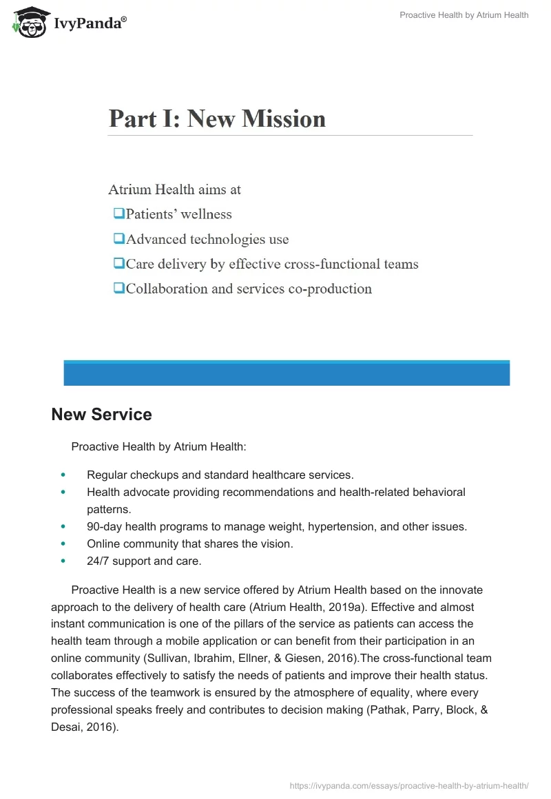 Proactive Health by Atrium Health. Page 2
