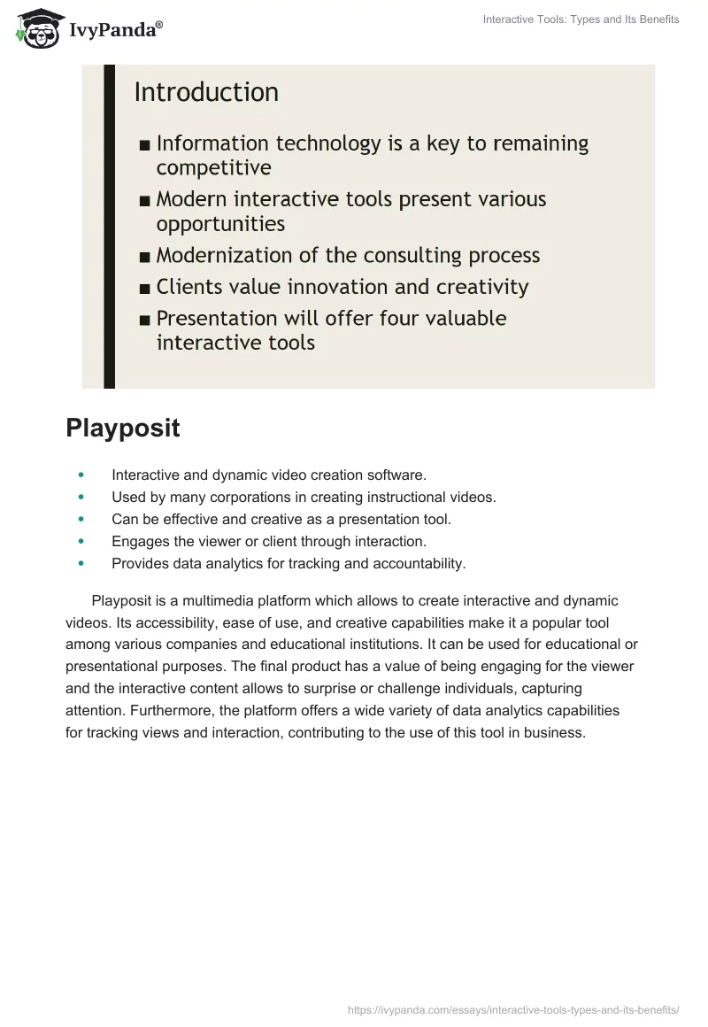 Interactive Tools: Types and Its Benefits. Page 2