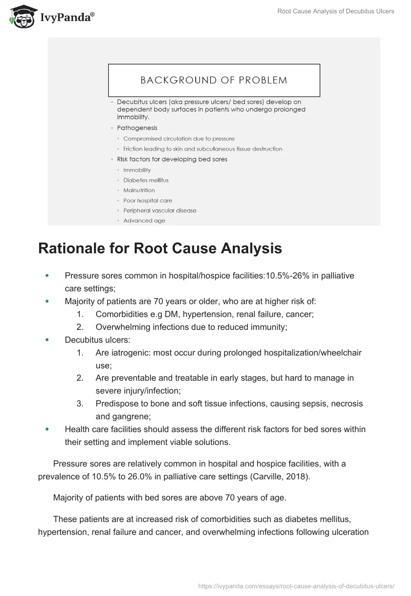 Root Cause Analysis of Decubitus Ulcers. Page 2