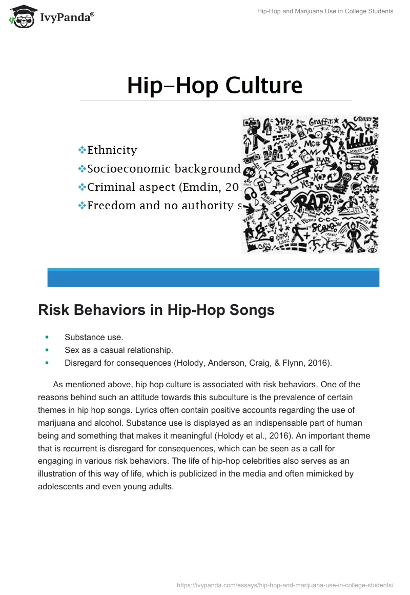 Hip-Hop and Marijuana Use in College Students. Page 4