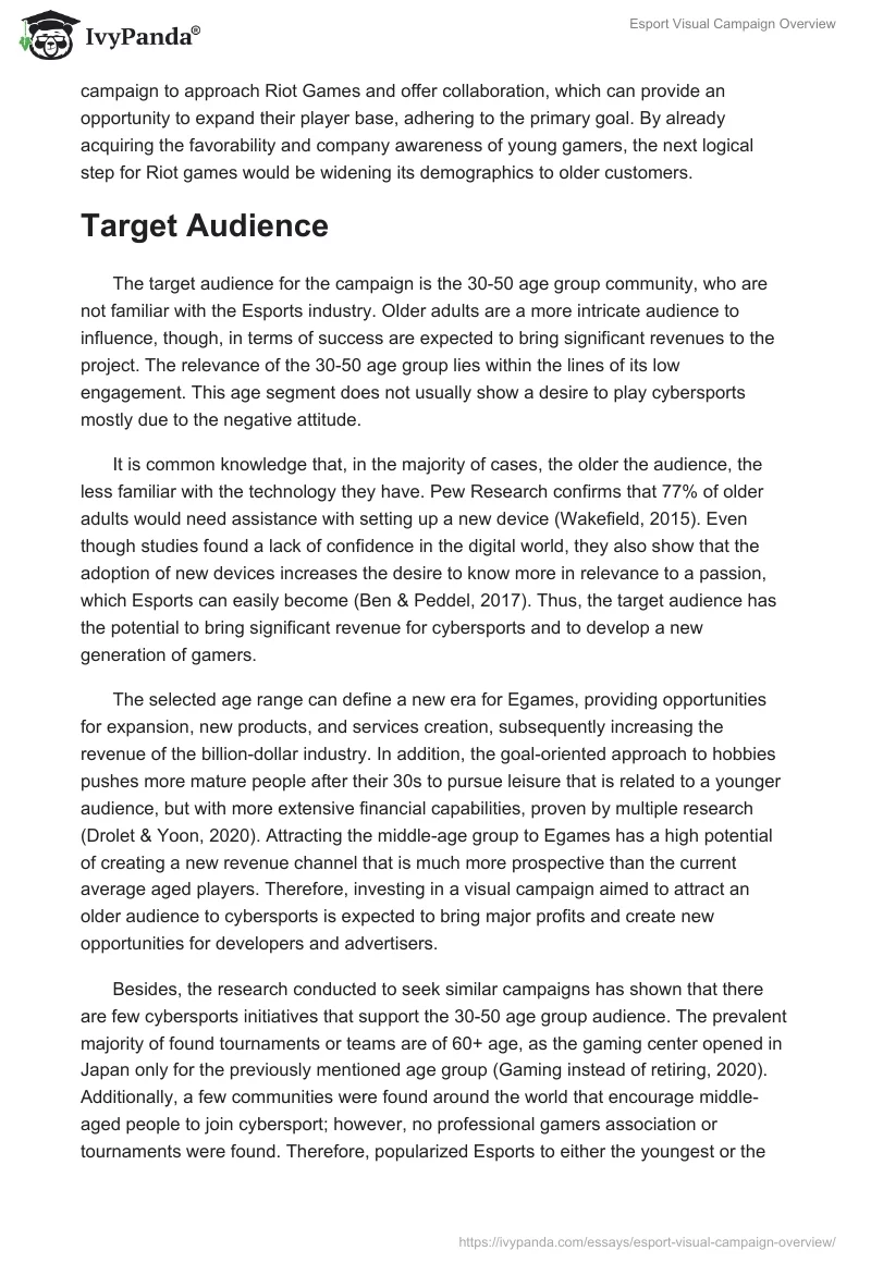Esport Visual Campaign Overview. Page 3