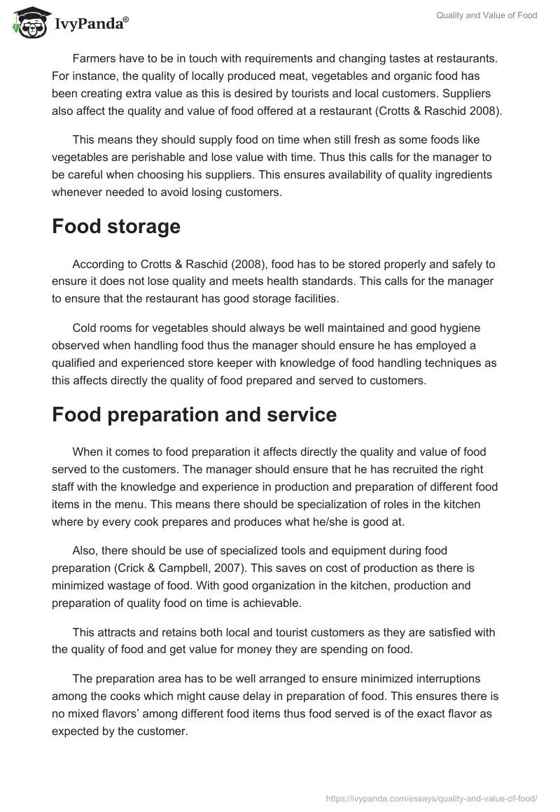 Quality and Value of Food. Page 2