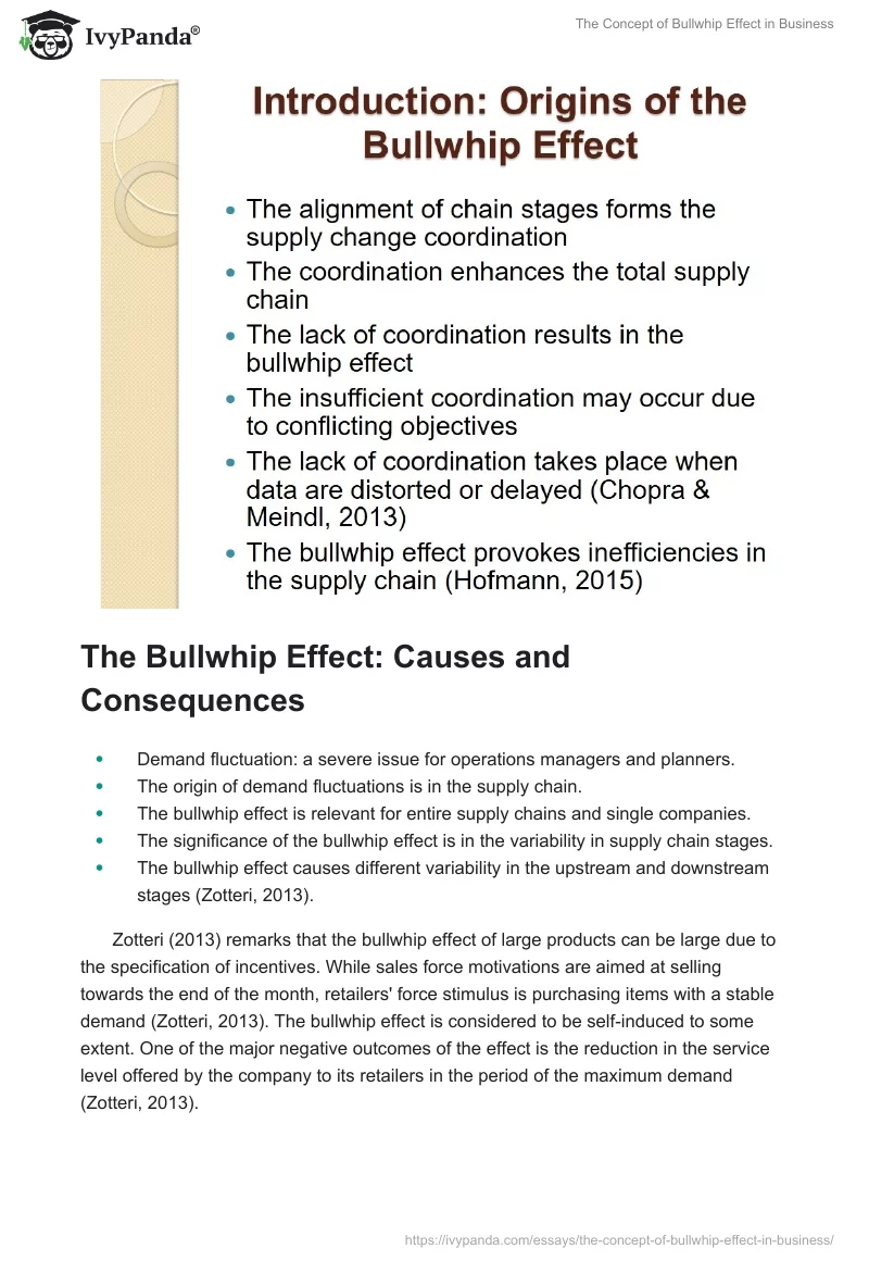 The Concept of Bullwhip Effect in Business. Page 2